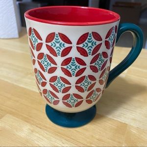 Pioneer Woman 18oz Holiday Daisy Latte Mug